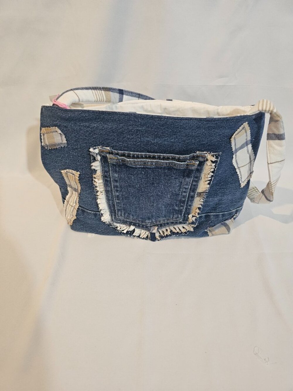 Blue Jean / Flannel Purse - Handmade